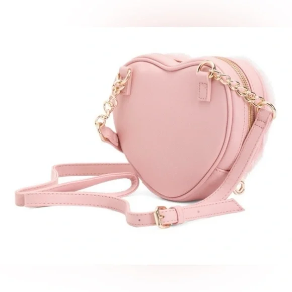 “SOLD” Juicy Couture Faux Fur Heart Crossbody Bag Taffy Pink Wallet Gift Set - Picture 11 of 11